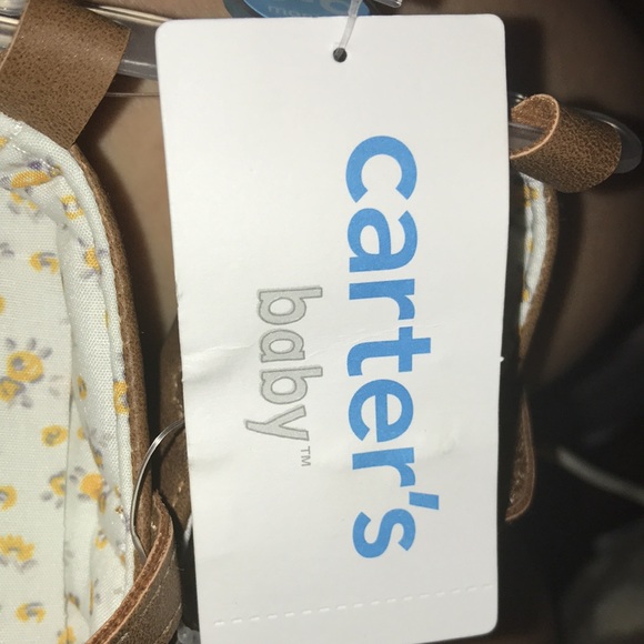 CARTER’S Baby Girl 3-6m Brwn Dress Shoe-Butterfly - Picture 10 of 12